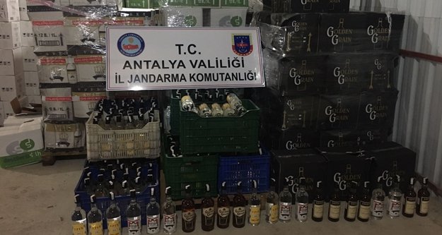 Manavgat'ta kaçak içki operasyonu