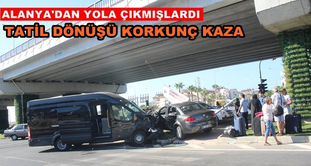 Turist transfer aracı kazası: 1'i Alman uyruklu 4 yaralı