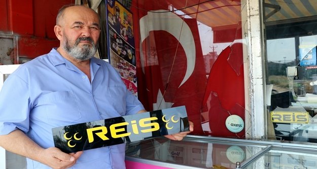 Türk bayrağı asılı marketi taşlama ve yakma teşebbüsüne 4 gözaltı