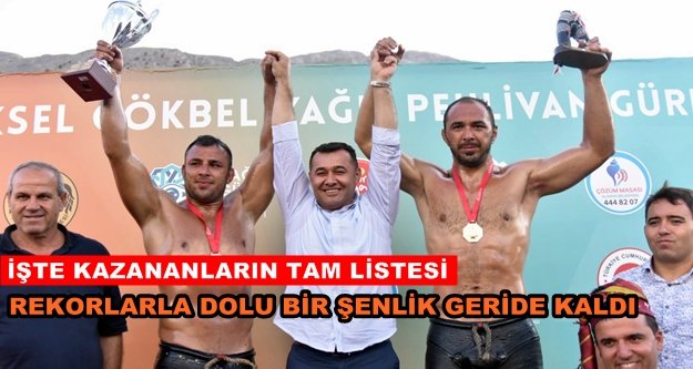 14. Gökbel Yaylası Güreşleri sona erdi!