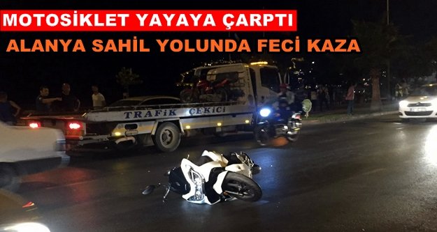 Alanya'da motosiklet kazası! 3 yaralı var