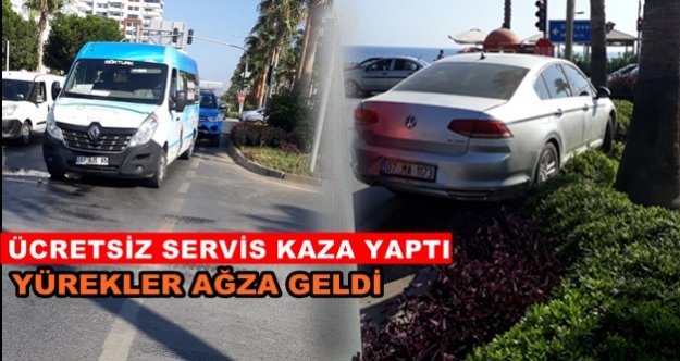 Alanya'da Kadınlar Plajı Servisi kaza yaptı