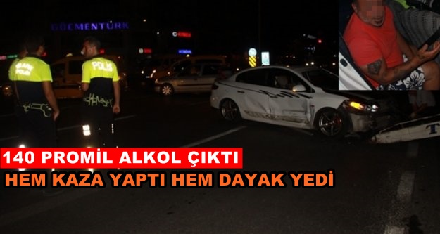 Alanya'da kaza yapan alkollü sürücüye meydan dayağı!