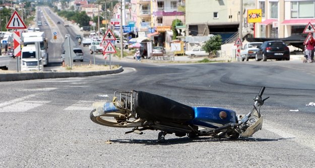 Komşuda motosiklet kazası: 1 yaralı