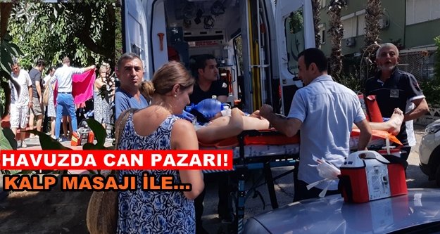 Lüks villanın havuzunda boğulma tehlikesi geçirdi