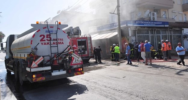 Market deposunda yangın çıktı!