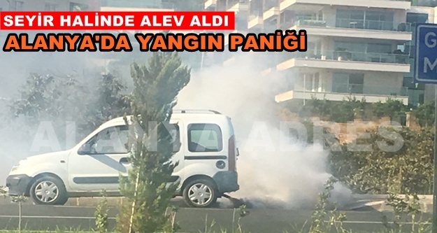 Alanya yeni çevre yolunda yangın