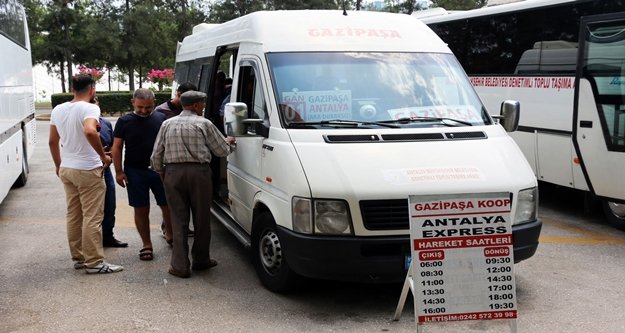 Antalya Gazipaşa arasında ekspres hat
