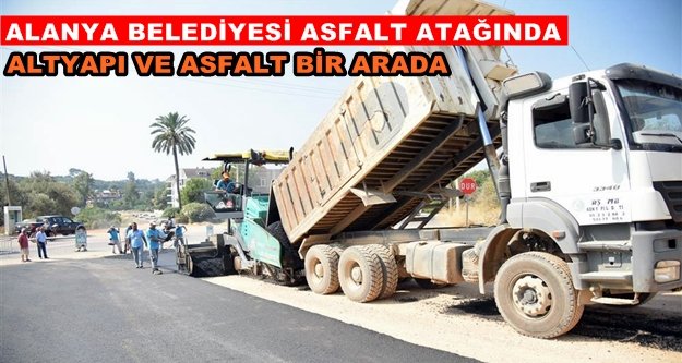 Belediyeden Oba'ya sıcak asfalt