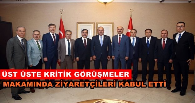 Çavuşoğlu'na ziyaretçi akını