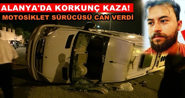 Motosiklet minibüse çarptı: 1 ölü 2 yaralı var