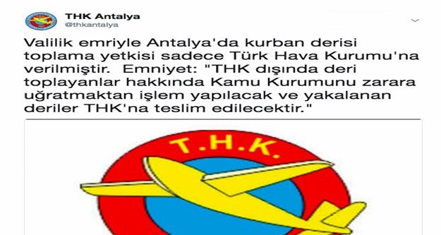 THK'nın deri toplama paylaşımı ortalığı karıştırdı