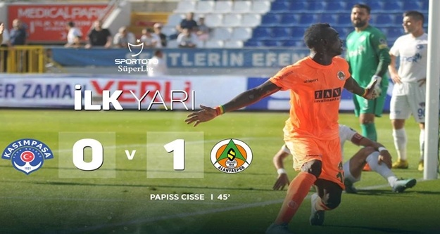 Alanyaspor ilk yarıyı galip kapattı