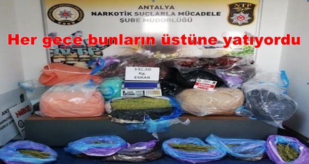 132 kilo eroini hurcun içine saklamış