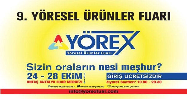 Alanya Yörex Fuarı'na katılacak