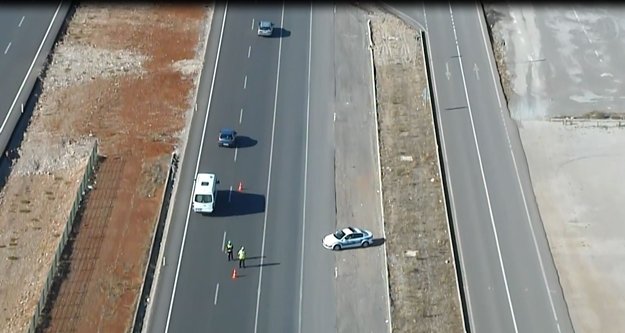 Helikopter ve drone ile trafik denetimi