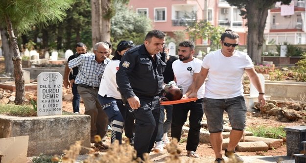 Mezarlıkta intihar girişimi