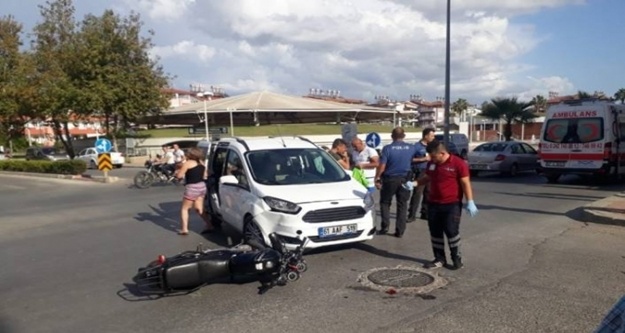 Motosiklet kazası: 1 yaralı