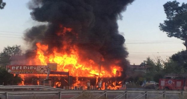 Restoran cayır cayır yandı
