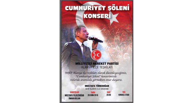 Türkdoğan'dan Cumhuriyet konserine davet