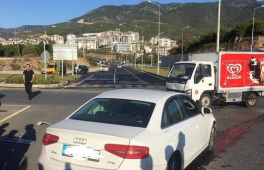 Alanya'nın  yeni Çevreyolunda feci kaza