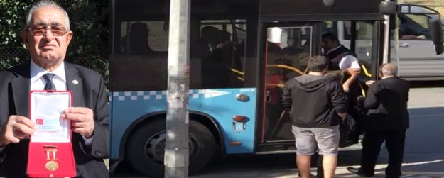 Halk otobüsü şoförüyle, gazinin kart tartışması