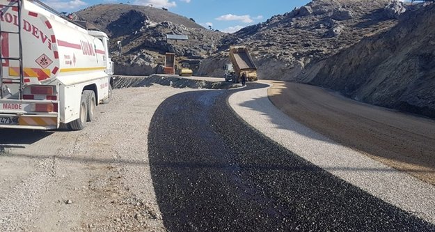 Koçdavut Yolu'nda asfalt çalışması tamamlandı