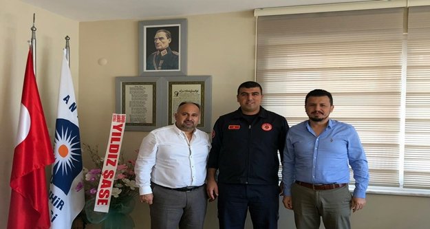 Ünlü ve Barcın'dan yeni müdüre ziyaret