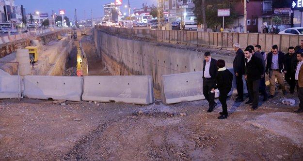 Türel 3. Etap Raylı Sistem çalışmalarını inceledi