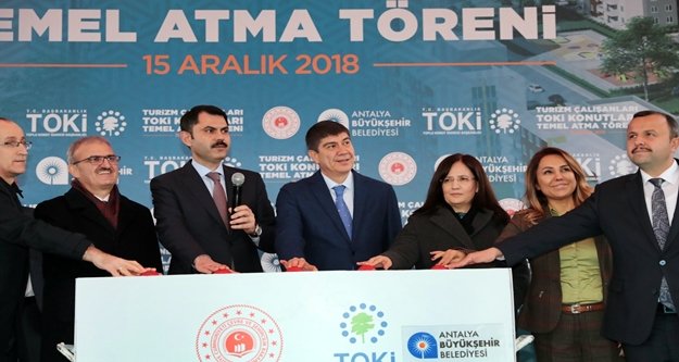 Turizm çalışanları toplu konutları temeli atıldı