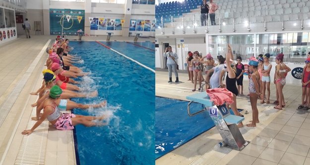 Yağmur ve soğuk altın kulaçlara engel değil