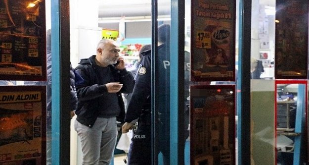 Zincir markete soyguncu şoku