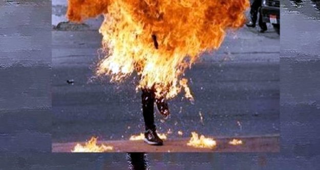 Alanya’da bir vatandaş alevler içinde kaldı!