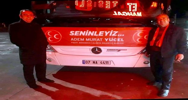 Yücel için Alanya’dan 15 otobüs kaldırıldı
