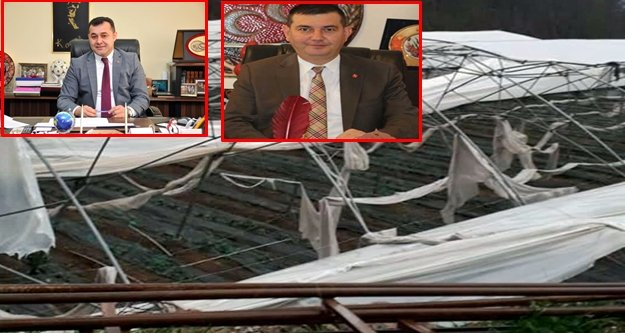 Yücel ve Türkdoğan  afetzedelerin yüreğine su serpti