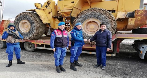 300 bin TL değerindeki çalınan iş makinesi yakalandı!