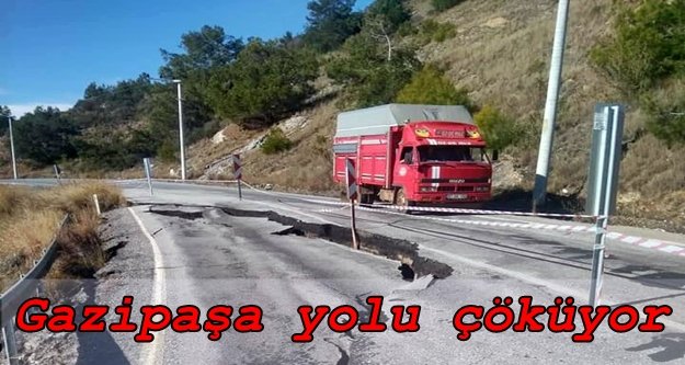 Alanya Gaziapaşa yolu çöktü! Bölge halkı panik içinde