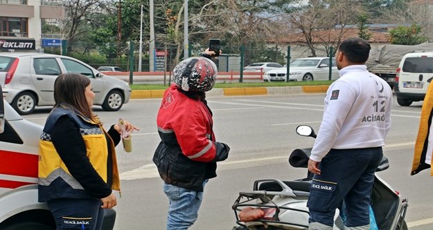 Herkes kaza yaptı sandı o selfie çekti!