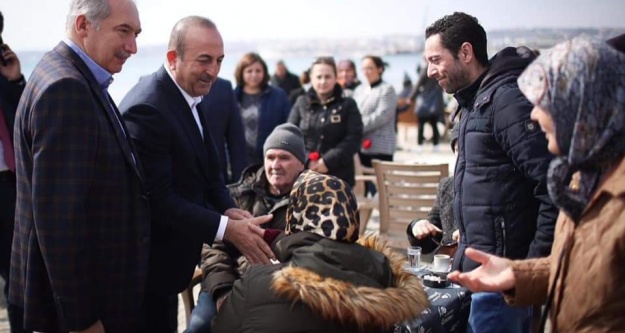 Çavuşoğlu’ndan hemşerisi başkan adayı Uysal’a destek