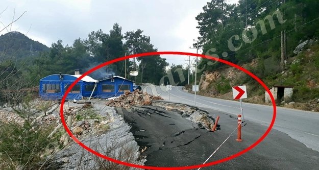Yaylaya giden Alanyalılar dikkat!  O yolda göçük var
