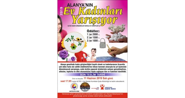 ALTSO'dan Alanyalı ev hanımları için ödüllü yarış