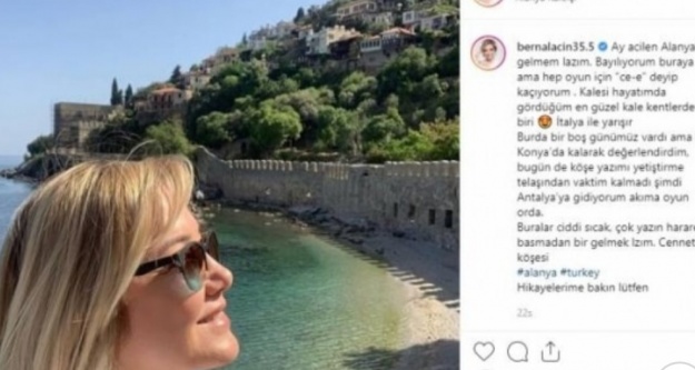 Berna Laçin: Bayılıyorum Alanya'ya, acil gitmem lazım