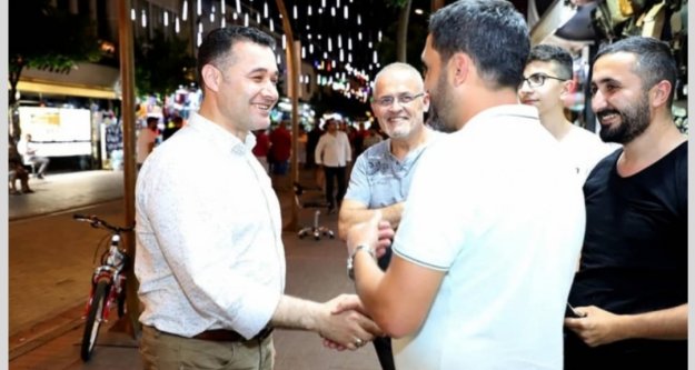 Yücel hem denetledi hem bayramlaştı