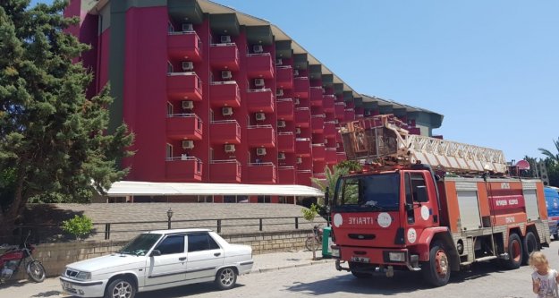Alanya'da otelde korkutan yangın