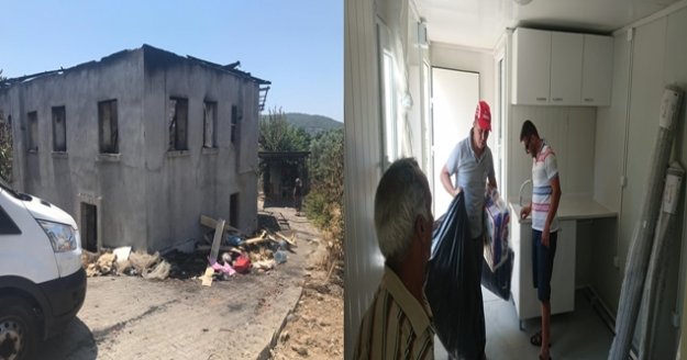 Büyükşehir’den yangınzede aileye yardım eli