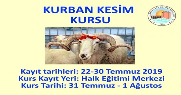 Kurban kesim kursu açılıyor