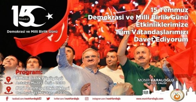 Vali Karaloğlu:" 15 Temmuz Destanını gelecek nesillere aktarmak boynumuzun borcudur"