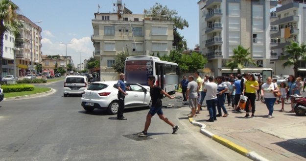 Yolcu minibüsünde panik anları