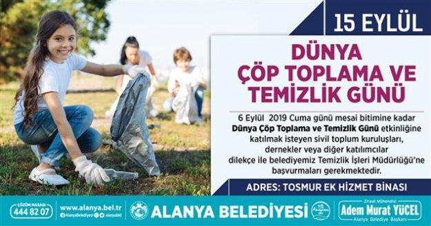 Alanya Belediyesi Şehri vatandaşlarla birlikte temizleyecek
