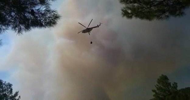 Kaş'taki orman yangını kontrol altına alınmaya çalışılıyor